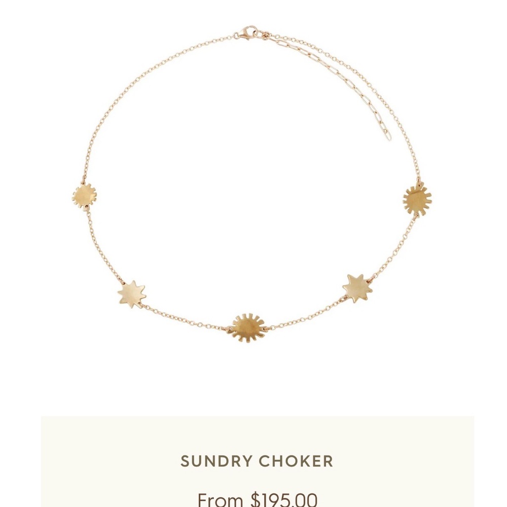 Sundry Radiant Gold Starburst Necklace